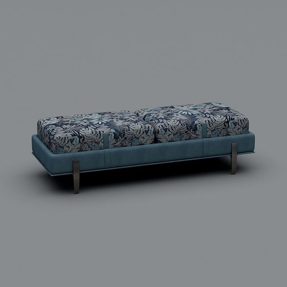 Stylish Blue Sofa 3D Model for Contemporary Spaces
