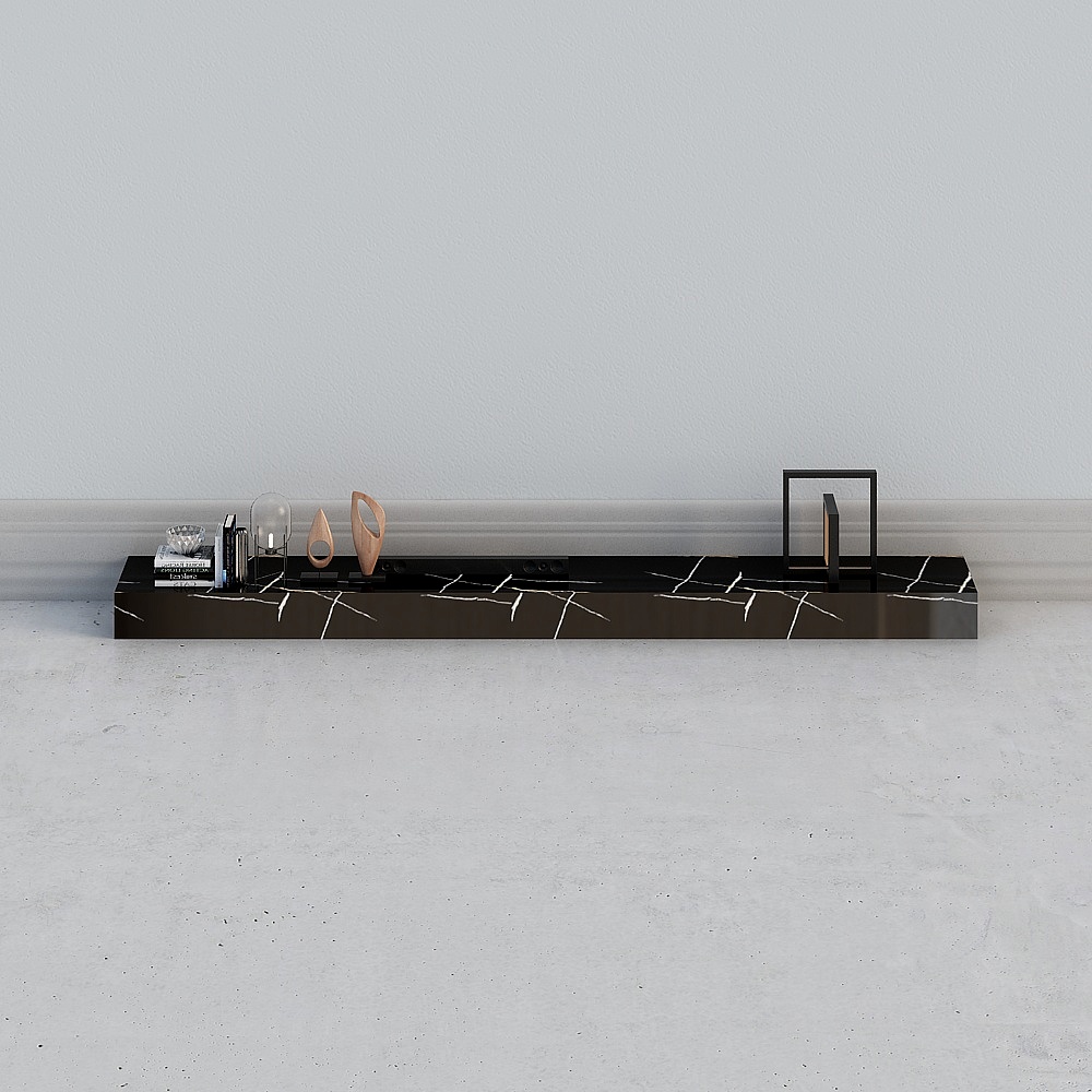 Minimalist Marble TV Cabinet 3D model