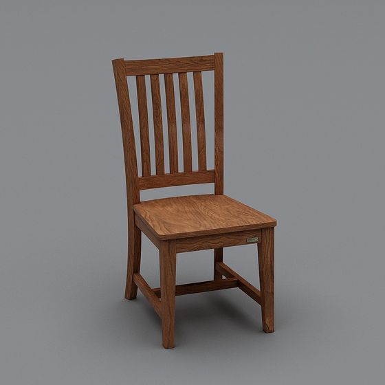 Classic Wooden Chair 3D Model for Diverse Projects