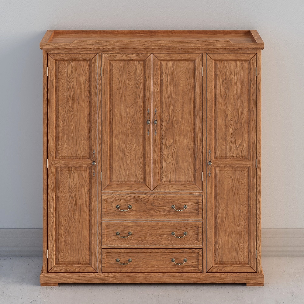 WMD01-4 four-door three-draw wardrobe