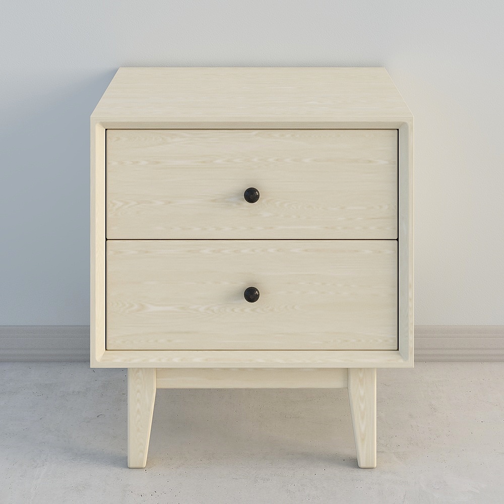 C-4 bedside table white wood