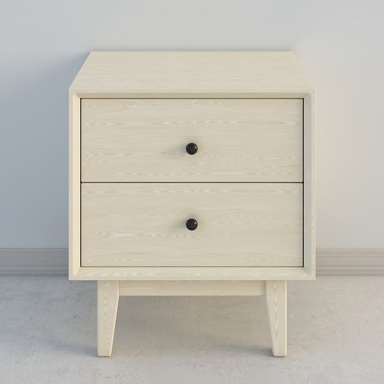 Mid-Century Modern Nightstand 3D model