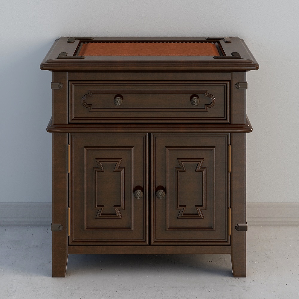 14 Bedside table (cowboy leather) 9018-54H