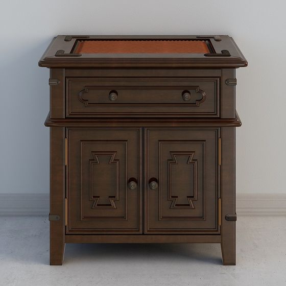 Charming Vintage Nightstand 3D model for Modern Designs