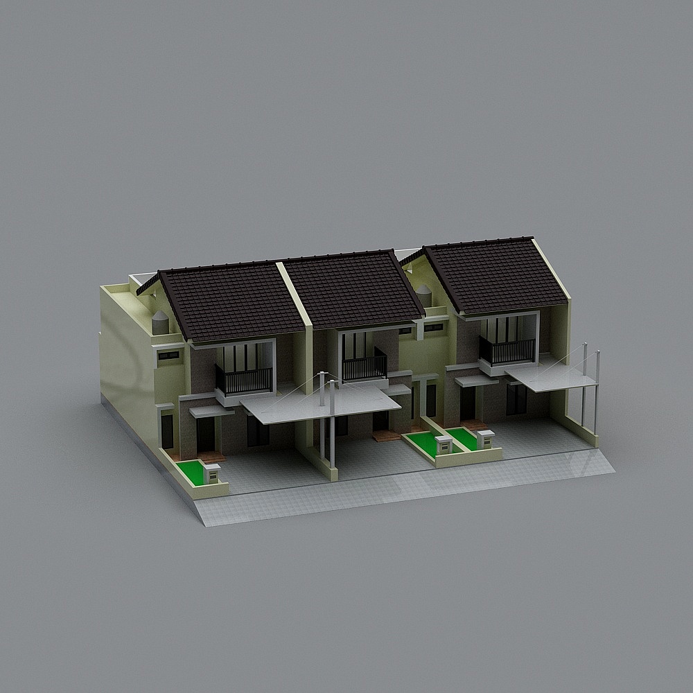 Low Poly Residential Building 3D model