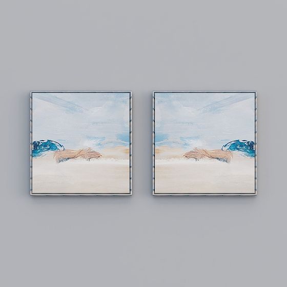 Abstract Art 'Sea Breeze and Beach' 3D Model