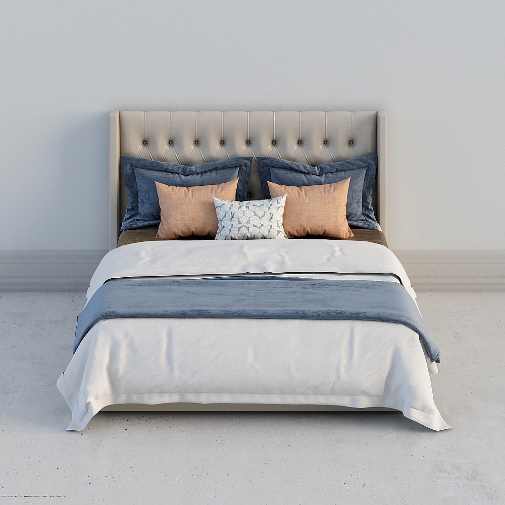 Phòng ngủ kiểu Mỹ hiện đại - giường ngủ