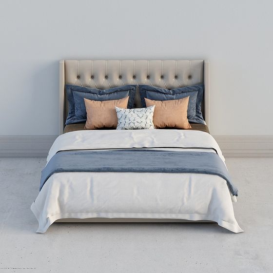 Phòng ngủ kiểu Mỹ hiện đại - giường ngủ