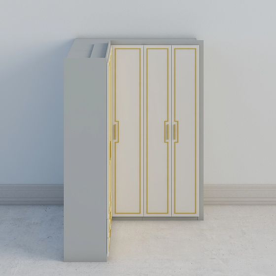 Art Deco Wardrobe 3D model