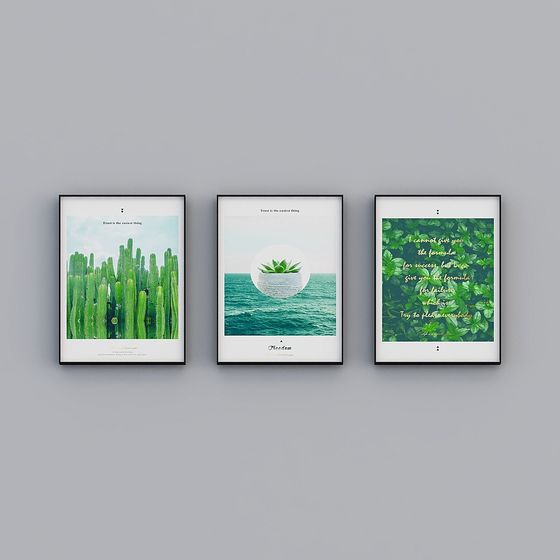 Modern Art 3D Poster Set for Creative Projects