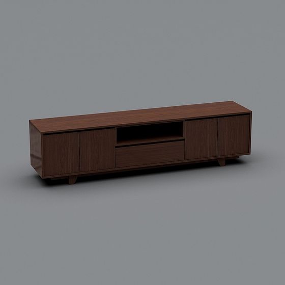 Modern Low-Poly TV Cabinet 3D model