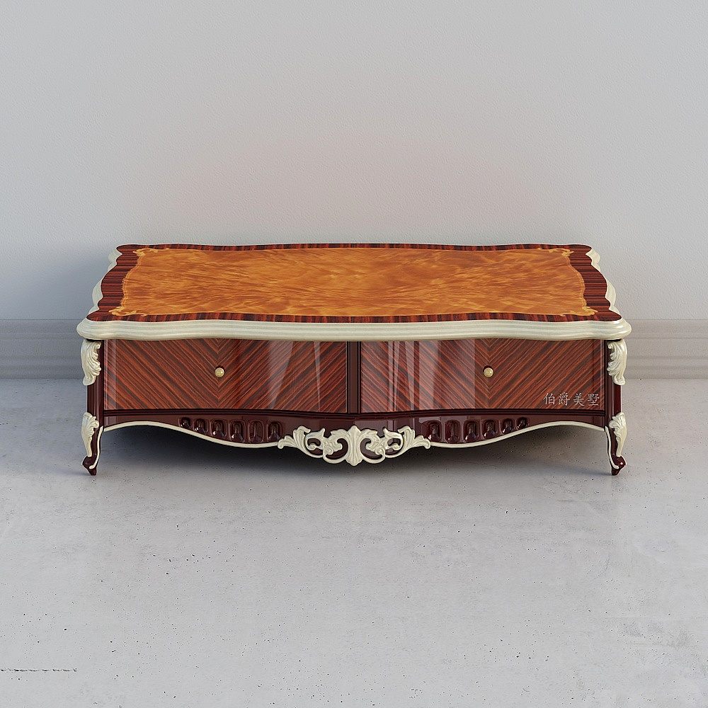 Elegant Vintage Coffee Table 3D model