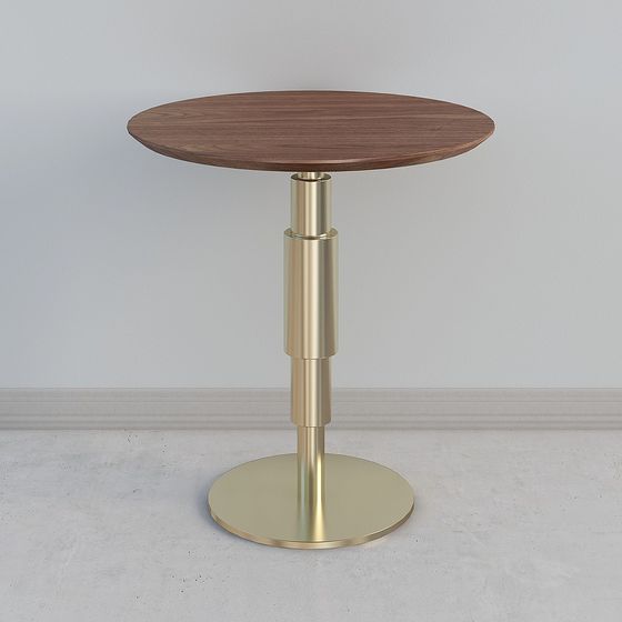 Elegant Low-Polygon Round Table 3D model