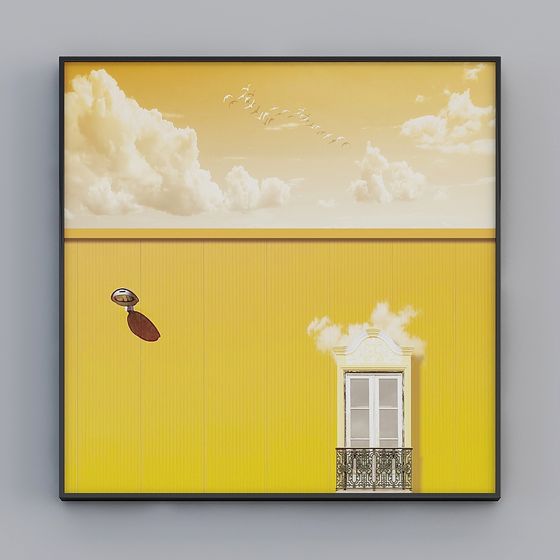 Dreamy Cloud House Low-Poly 3D Model