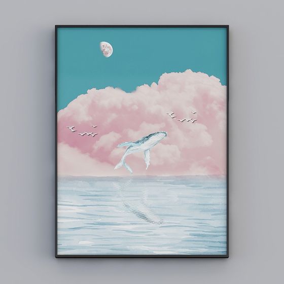 Dreamlike Leap of Whale 3D model
