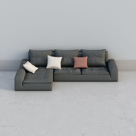 Contemporary Low-Polygon Sofa 3D model