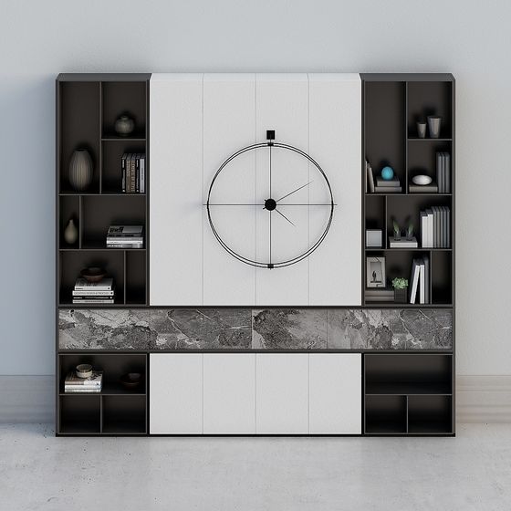 Chic Urban Bookshelf 3D model for Contemporary Designs