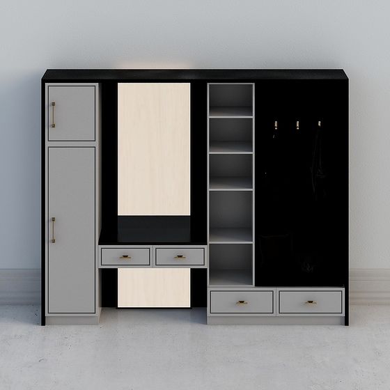 Stylish Multifunctional Storage Cabinet 3D Model