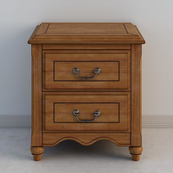 Retro Nightstand 3D model for Cozy Interiors