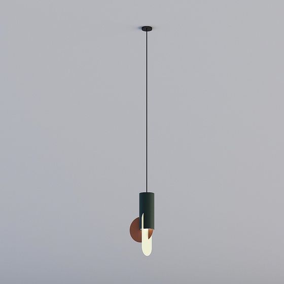 Modern Green Pendant Light 3D model