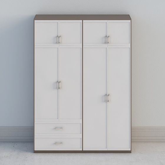 Minimalist Wardrobe 3D model for Modern Interiors