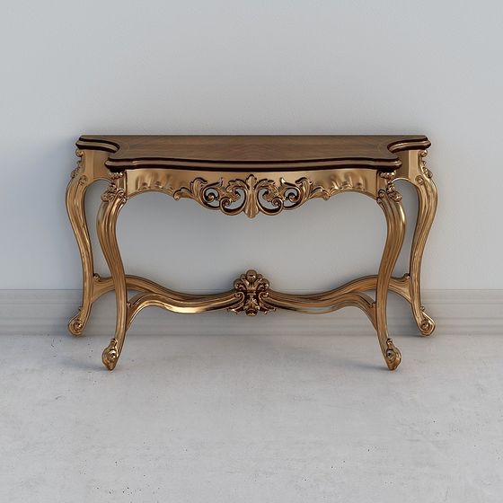 Elegant Classic Console Table 3D model