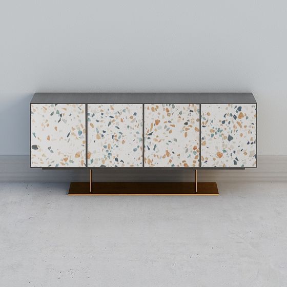 Urban Style Side Cabinet 3D model