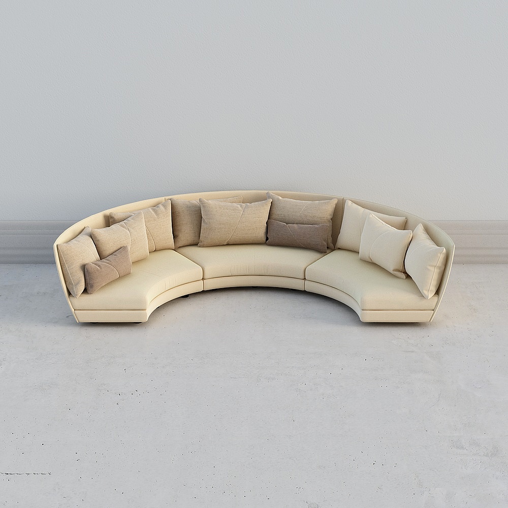 Curve Comfort 3D Model Sofa