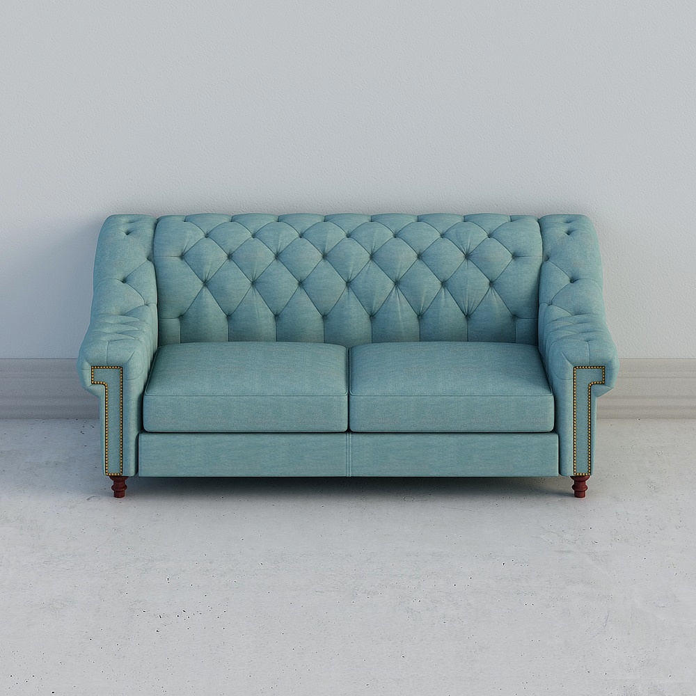 Vintage Chesterfield 3D model Sofa