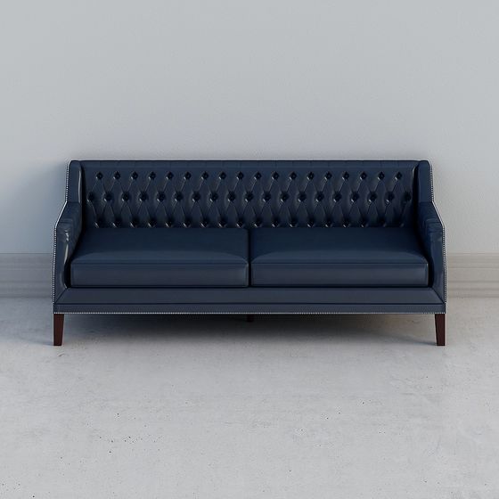 Elegant Low-Poly Sofa 3D model for Modern Interiors