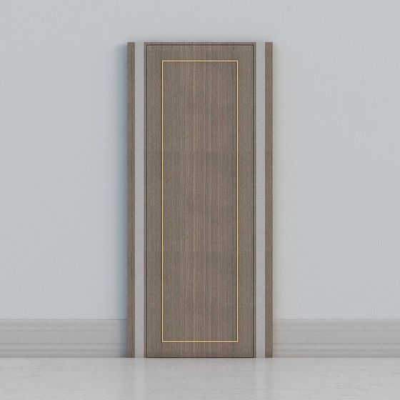 Elegant Wooden Door 3D model for Contemporary Spaces
