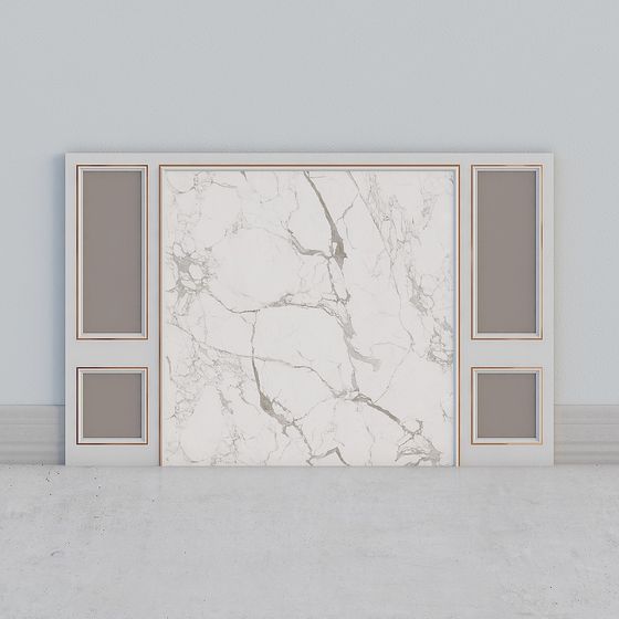 Elegant Marble Panel 3D model
