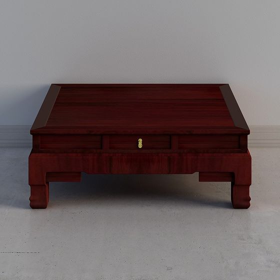Elegant Vintage Chinese Coffee Table 3D model
