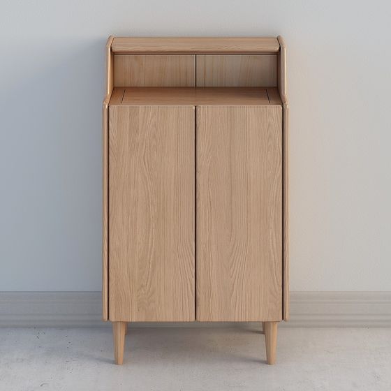 Unique Wooden Storage Cabinet 3D model