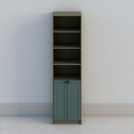 Elegant Modern Vintage Bookshelf 3D model