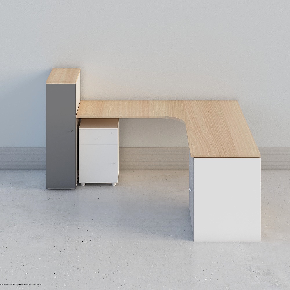 Table with bed with wardrobe