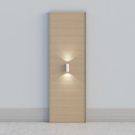 Stylish Wooden Louvered Door 3D model for Versatile Spaces