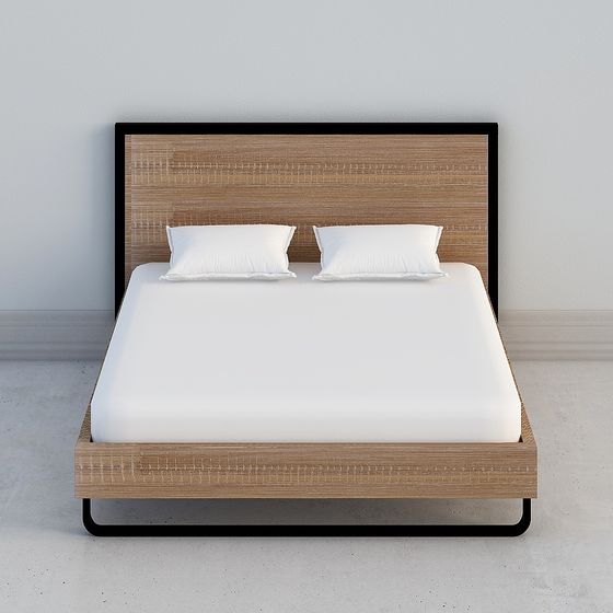 Elegant 3D Bed Frame Model for Contemporary Homes