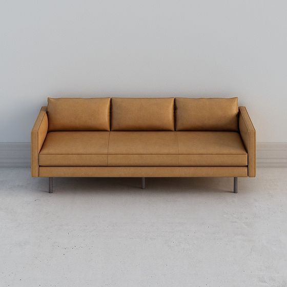 Stylish Low-Poly Sofa 3D model for Modern Spaces