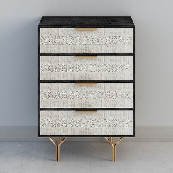 Urban Elegance Drawer Cabinet 3D model