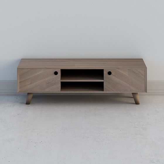 Stylish Low-Polygon TV Stand 3D model