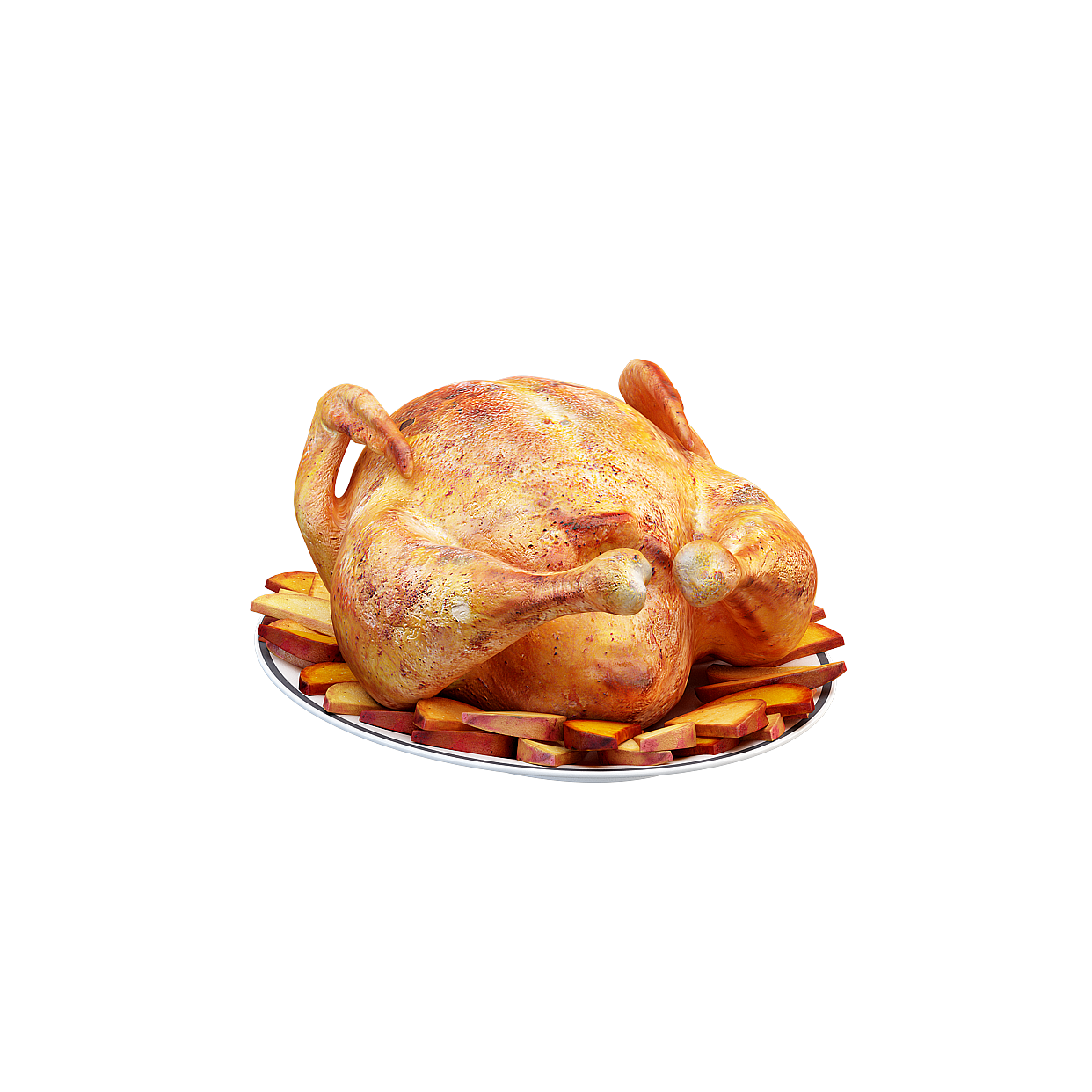 Realistic Roasted Chicken 3D Model – Detailed Food Asset