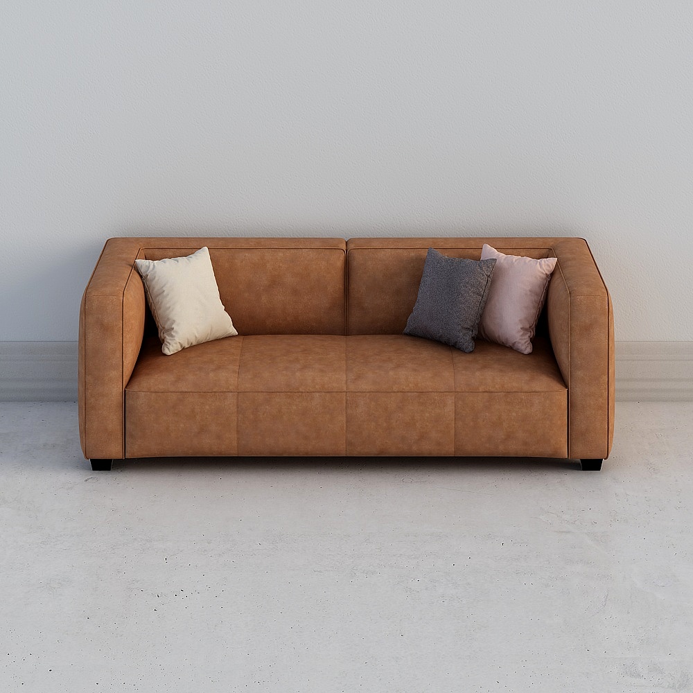 Yvonne Art Inspiration/Modern Minimalist Leather Sofa Leather Living Room Light Luxury Small Home Leather 284H-10