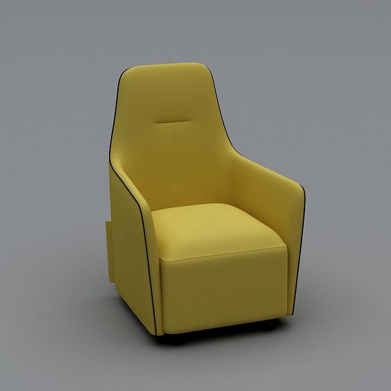 Chic Low-Polygon Armchair 3D model