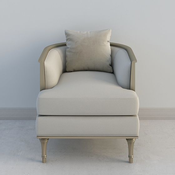 Urban Luxury Single Sofa 3D model