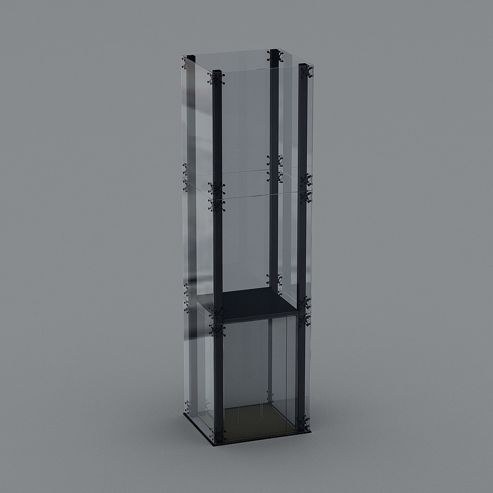 Stylish Glass Display Cabinet 3D model