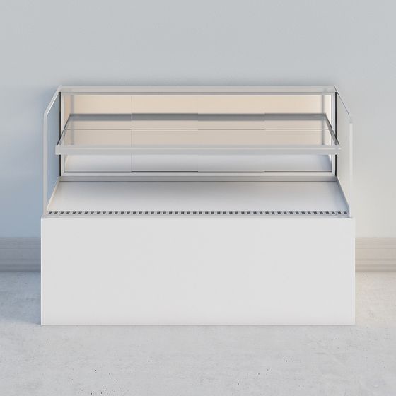 Sleek Minimalist Display Cabinet 3D Model