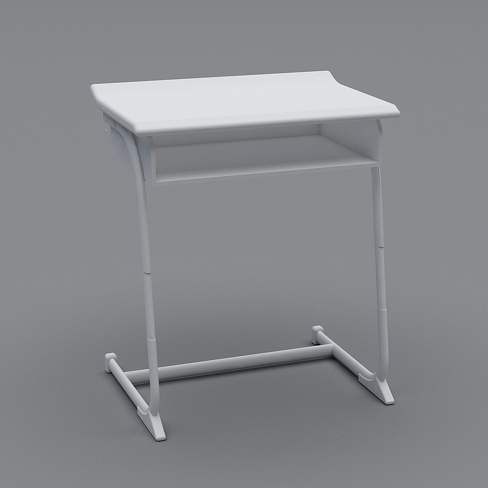 Modern Low-Polygon School Podium Desk 3D model