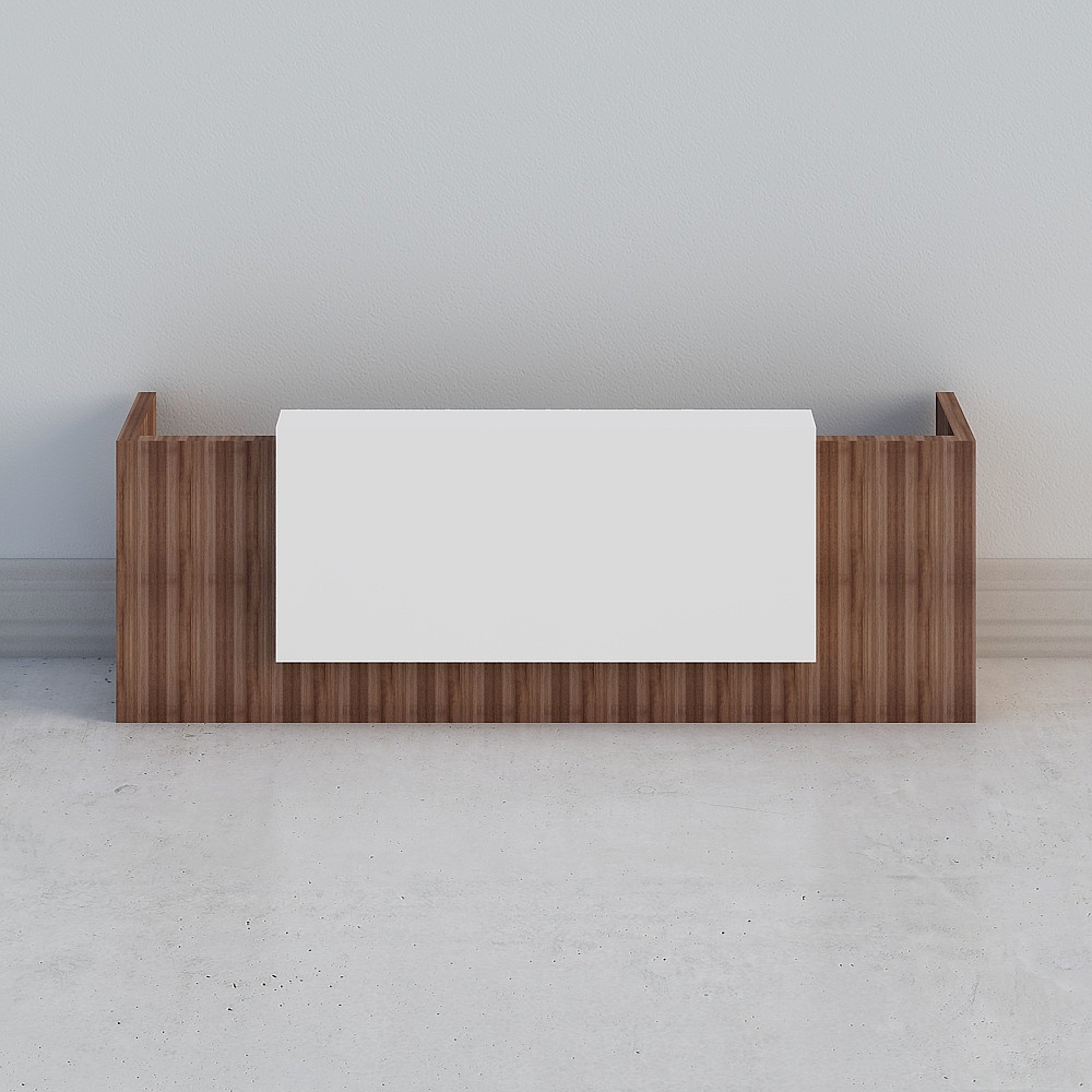 Walnut reception desk
