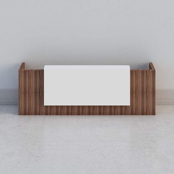Modern Low-Poly Reception Desk 3D model